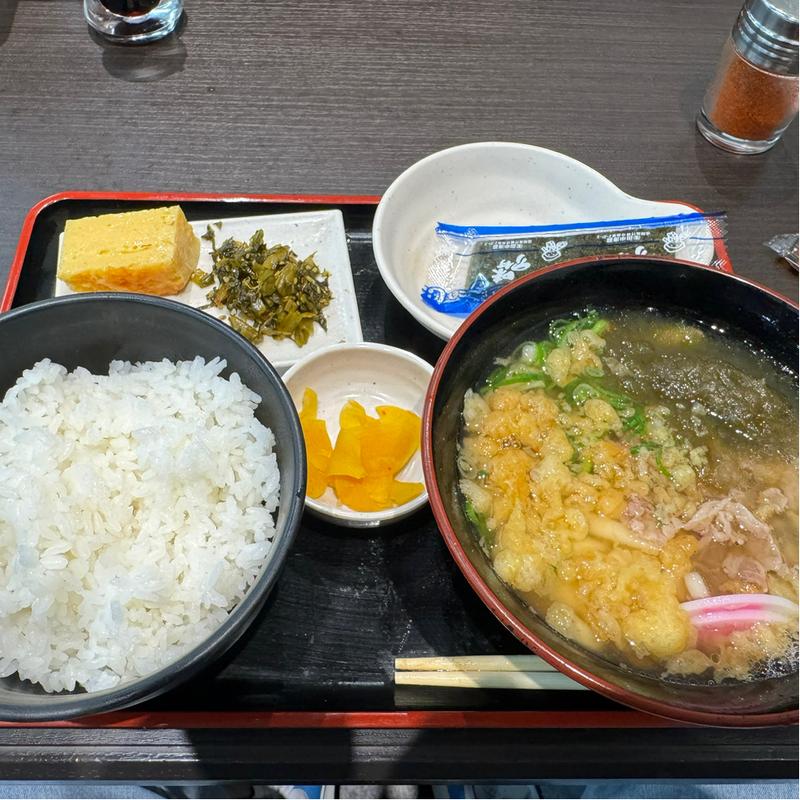 肉うどん定食(資さんうどん 本店)