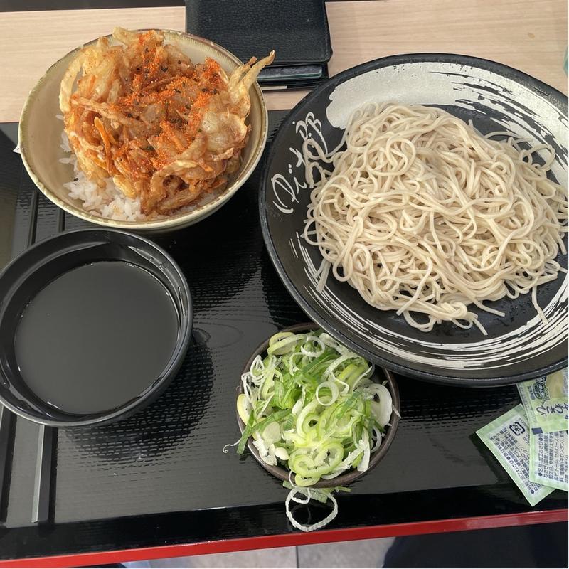 ミニ野菜かきあげ丼セット(ゆで太郎　三郷上彦名店)