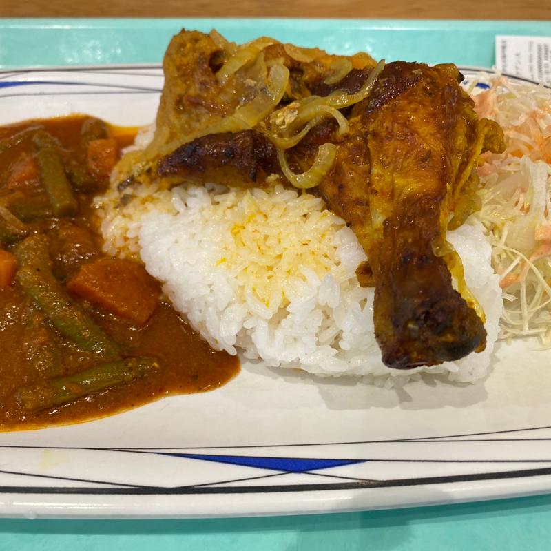 チキンレレッグといんげん豆カレー(Qasis)