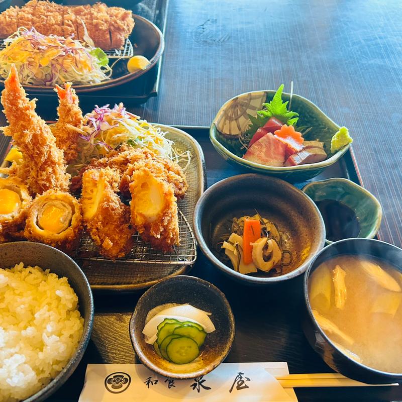 ミックスフライ定食➕刺身付き(泉屋 )