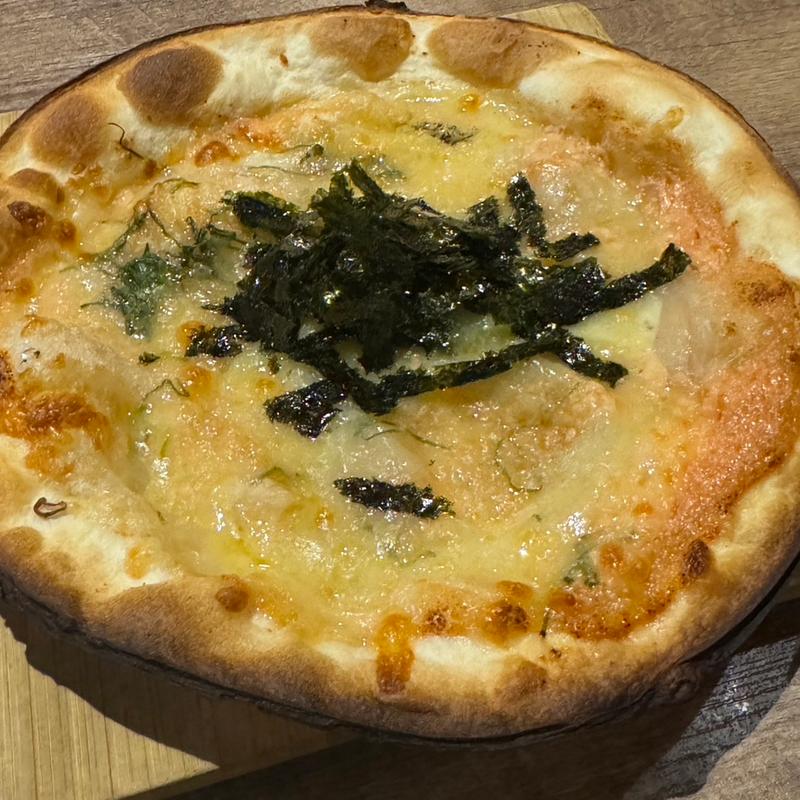 明太もちもちpizza(隠れダイニング あし跡)