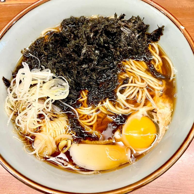 岩海苔そば 生卵(文殊)