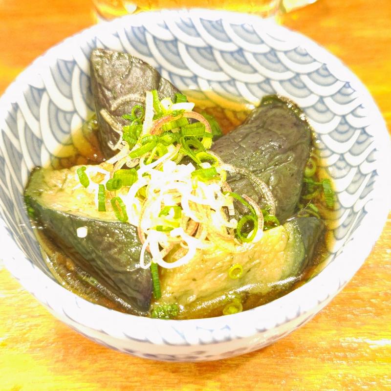 茄子の煮浸し(釣宿酒場マヅメ 野毛本店)