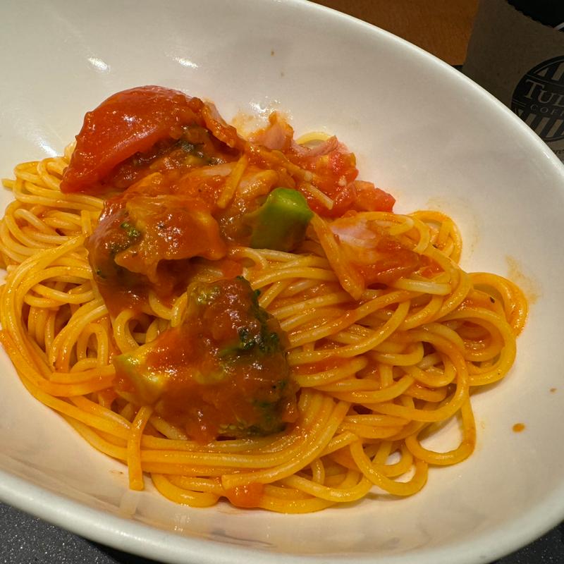 パスタトマトベーコンパスタ　ドリンクセット(タリーズコーヒー 虎ノ門桜田通り店)