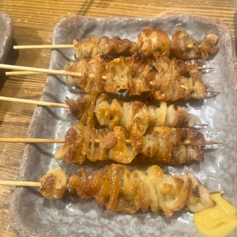 鶏皮串(焼き鳥 八丁目)