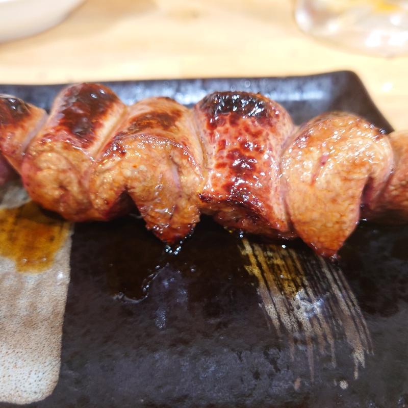 極上レバテキ串(名物やきとん とみちゃん 堀切菖蒲園店)