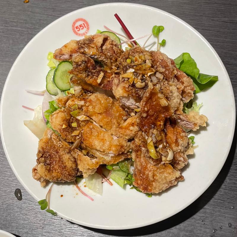 鶏の唐揚げ香味ソースかけ(551蓬莱 福島店)