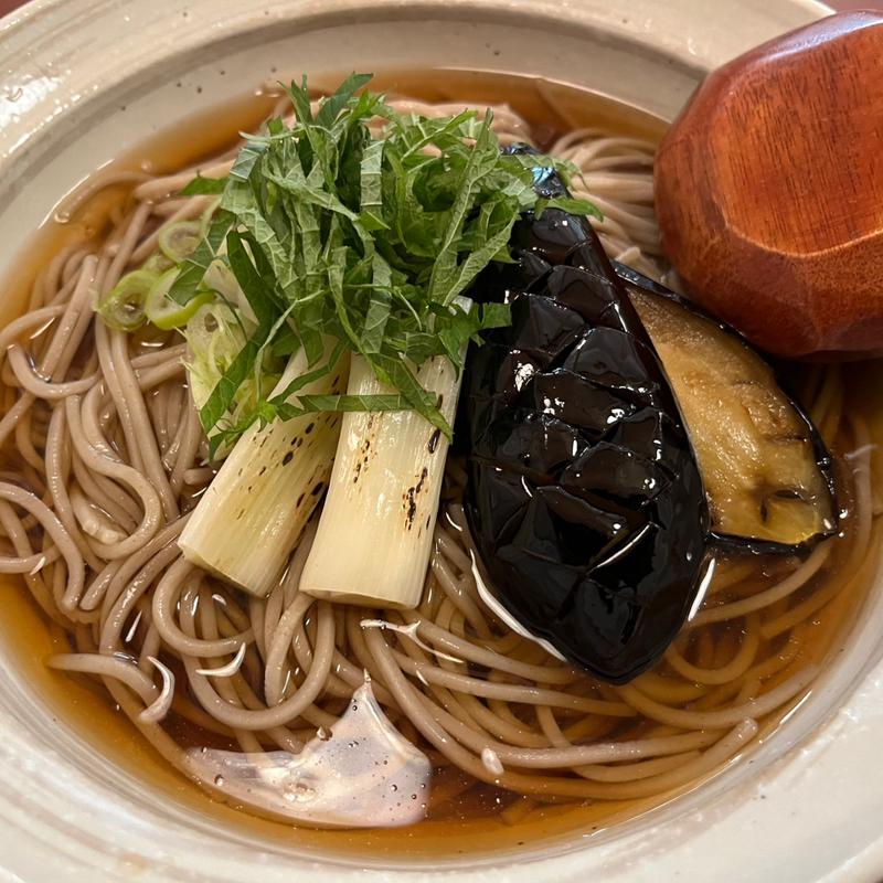 冷やしぶっかけ揚げナスそば(十割そば　初音)