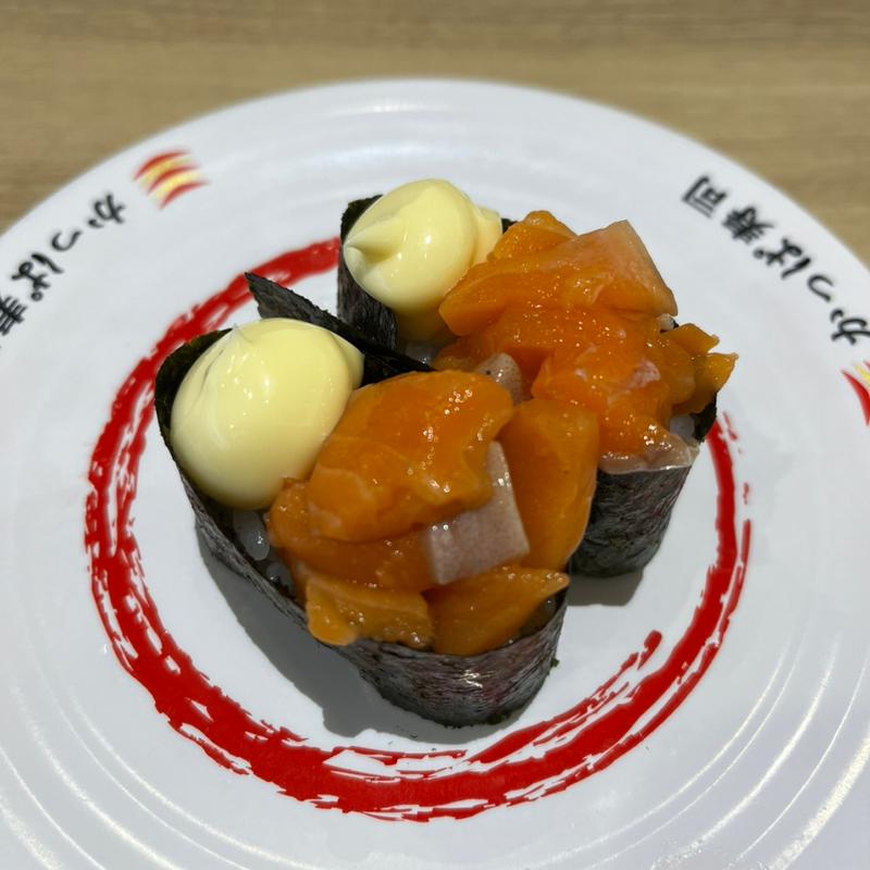 サーモンマヨ軍艦(かっぱ寿司 新津店 )