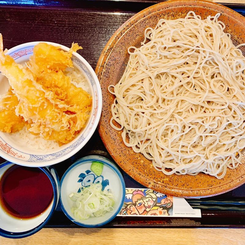 スペシャル丼セット(はみだし海鮮天丼)(十割そば会 新潟小針店)