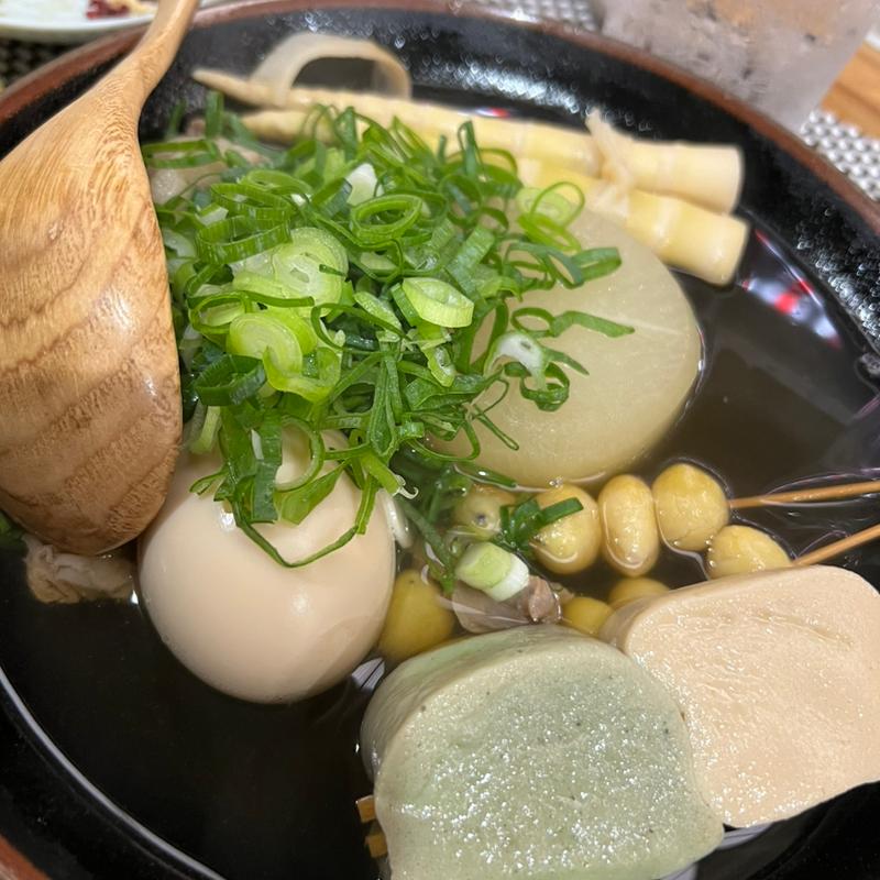 おでん(生麩 スジ 大根 銀杏 姫竹 玉子)(花月 )