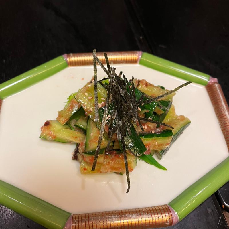 きゅうり梅たたき(串ひろ )