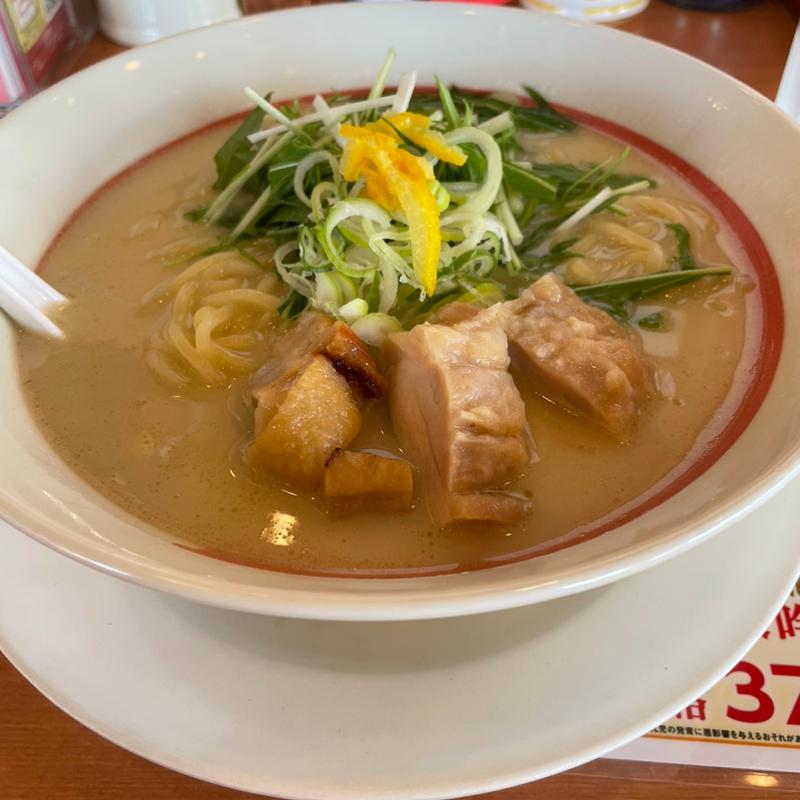 鶏白湯ラーメン大盛(幸楽苑 本宮店 )