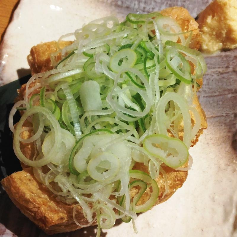 栃尾揚げ　ネギ(越後酒房八海山 神楽坂店 )