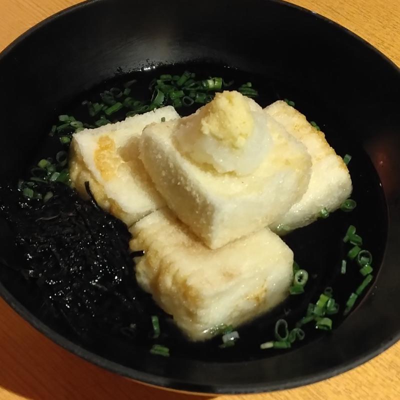 越後豆腐の揚げ出し(越後酒房八海山 神楽坂店 )