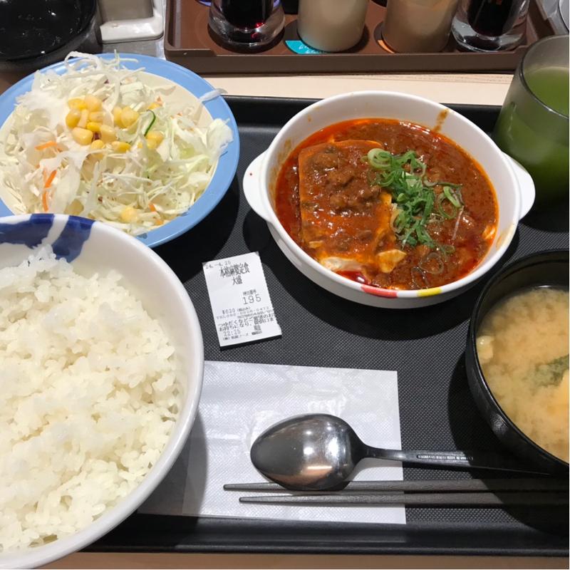 本格麻婆定食(松屋 鶴間店)