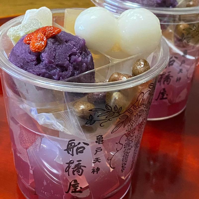 天神藤あんみつ(船橋屋 亀戸天神前本店 （ふなばしや）)