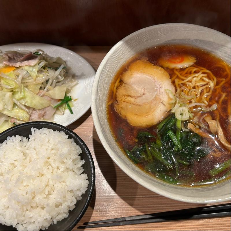 Cセット(中華ラーメン うえだ)