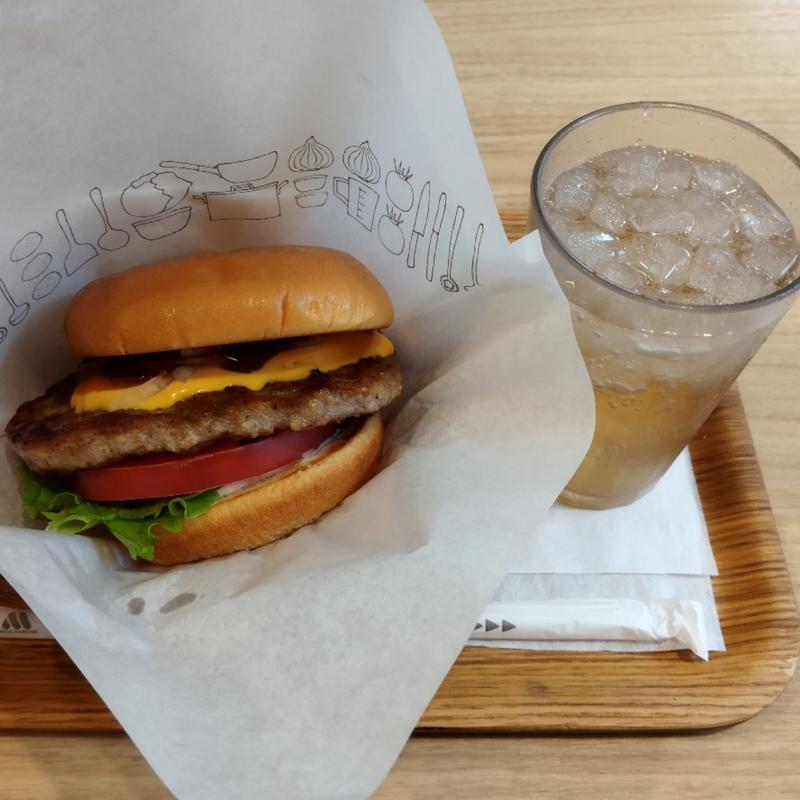 新とびきりチーズ〜北海道チーズ〜、ジンジャーエール(モスバーガー 亀有北口店)