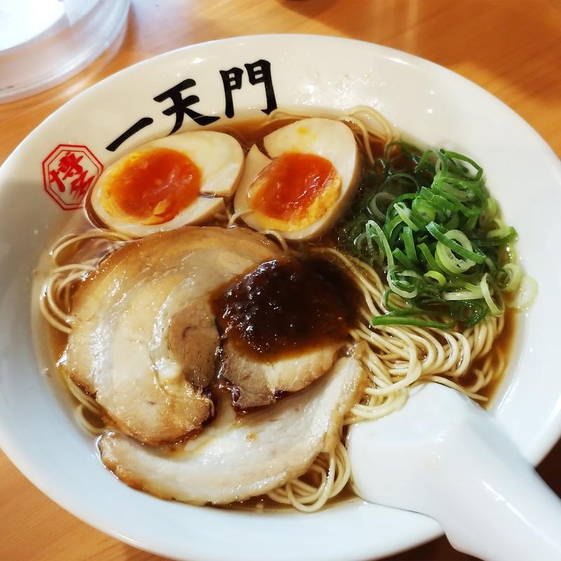半熟煮玉子ラーメン(博多 一天門)
