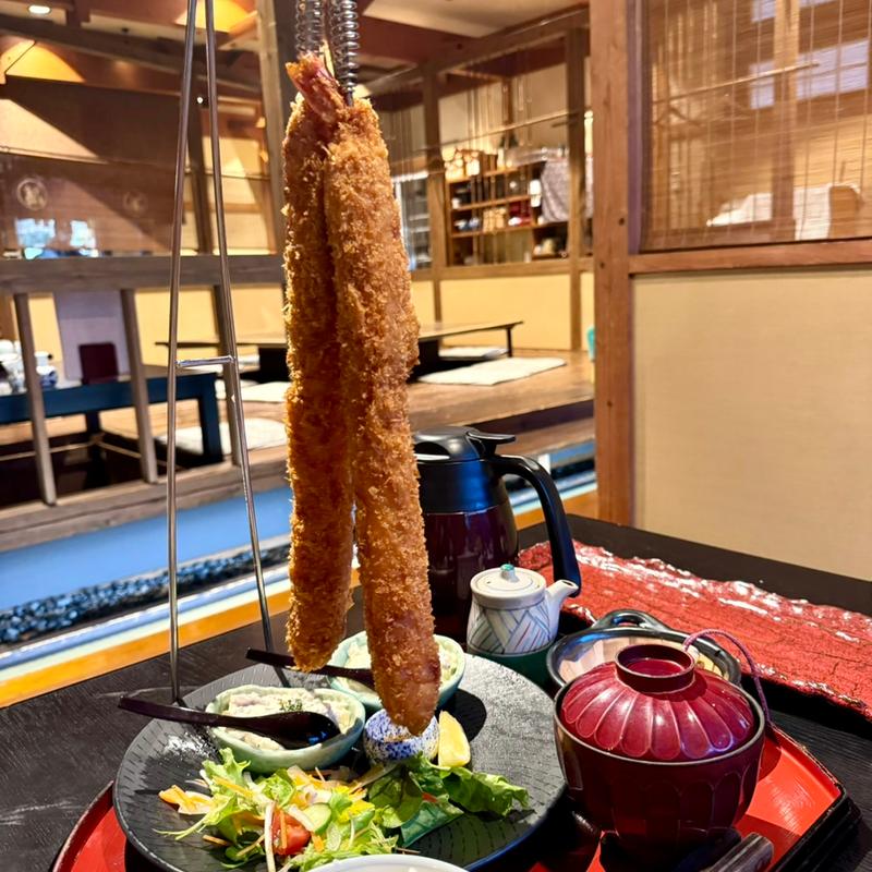 ジャンボ海老フライ御膳　2本(なすび総本店 )