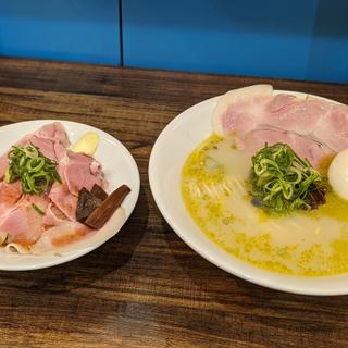 牡蠣塩ラーメン＋肉丼