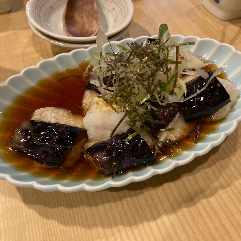 茄子と餅の揚げ浸し(幸むら)