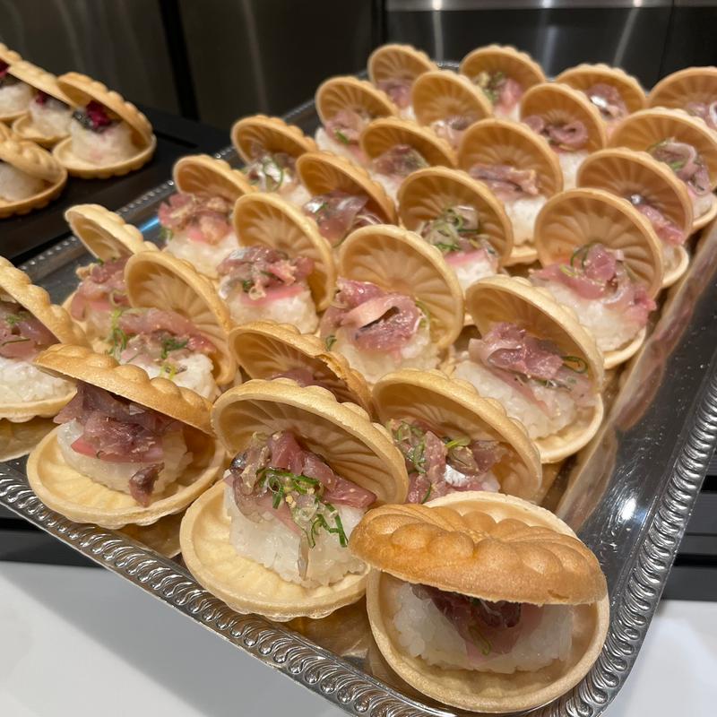 モナカ寿司  鯵のたたき(Grand Mercure Minamiboso Resort & Spa)