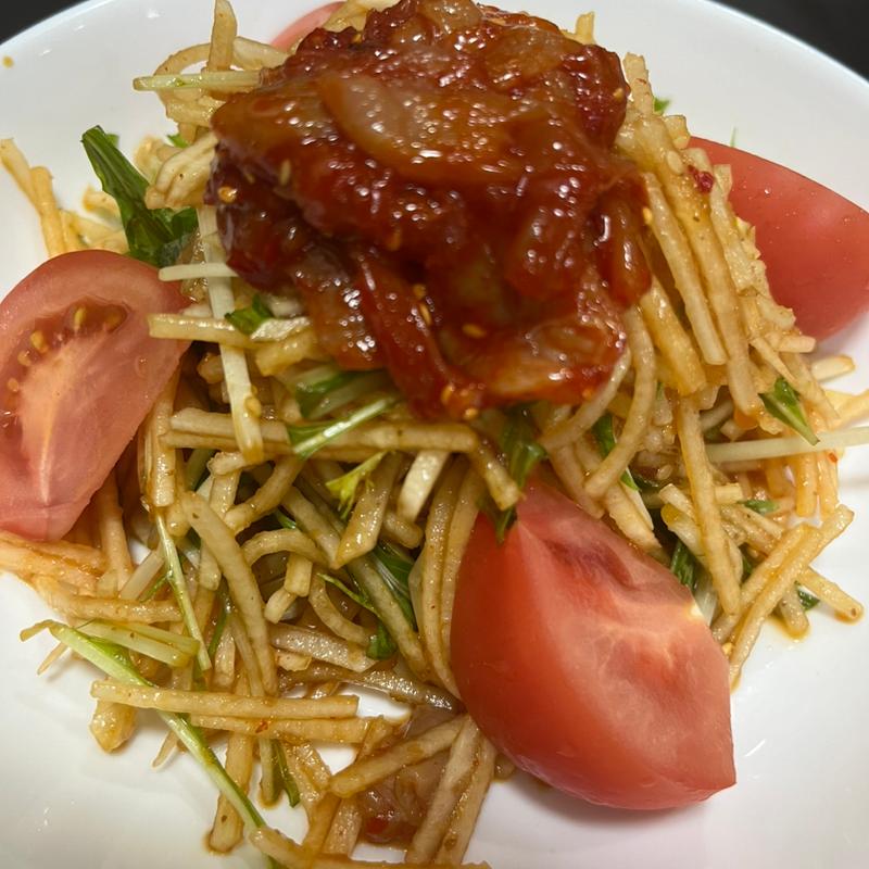 チャンジャと大根サラダ(ミセスユン)