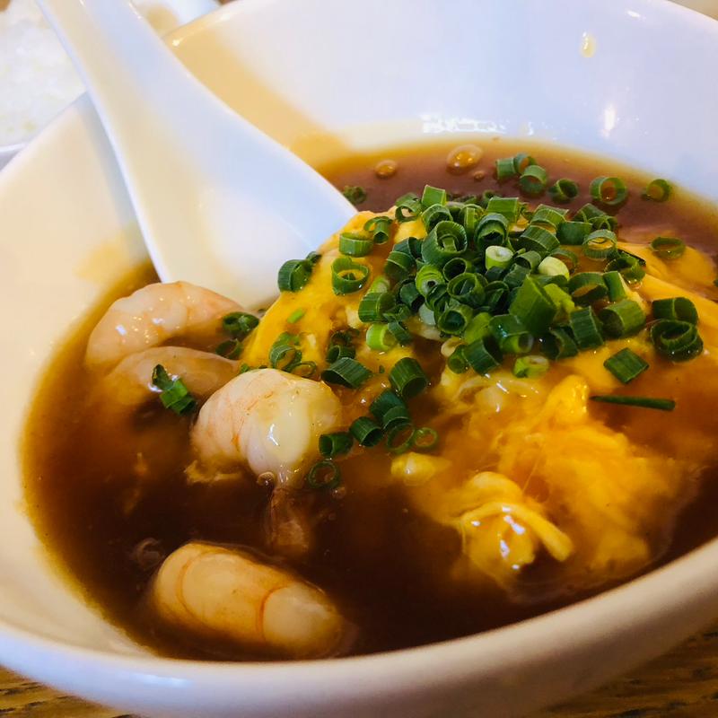 エビと卵のオイスターあんかけ(家常菜 博朱)