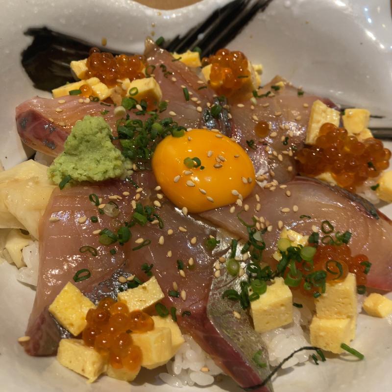 白身魚の漬け月見丼(代官山 寿し佐藤)