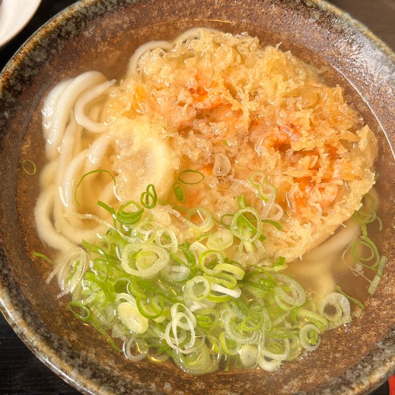 かき揚げうどん(こまどりうどん 那珂川店)