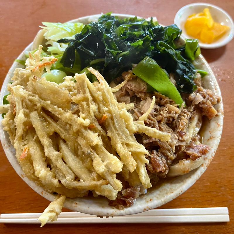 肉天わかめうどん(手打ちうどん　とだ)