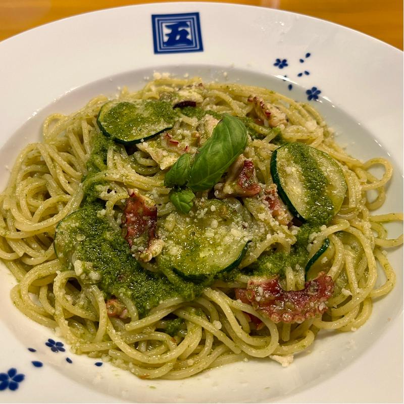 タコとズッキーニのジェノベーゼ(洋麺屋五右衛門 茗荷谷店)