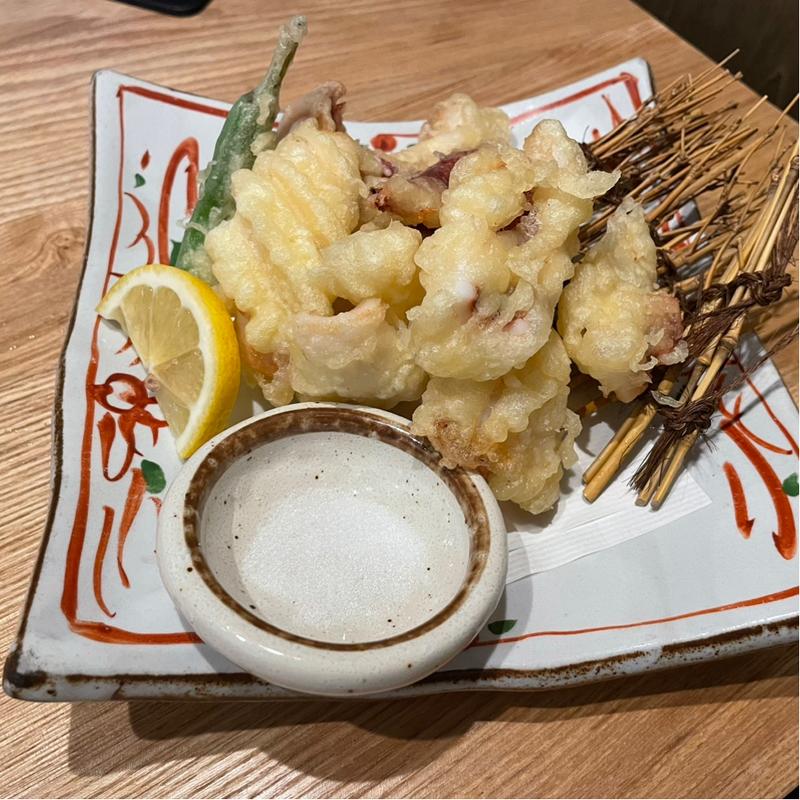 イカの天ぷら(地酒と地魚わたる。)