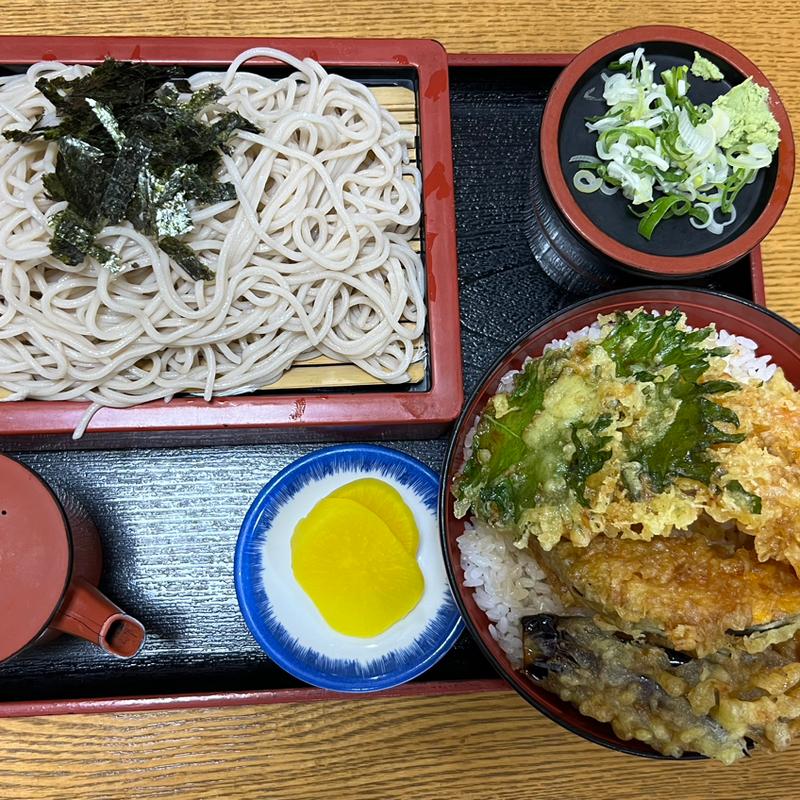 天丼セット(そば処 一源 東光店)
