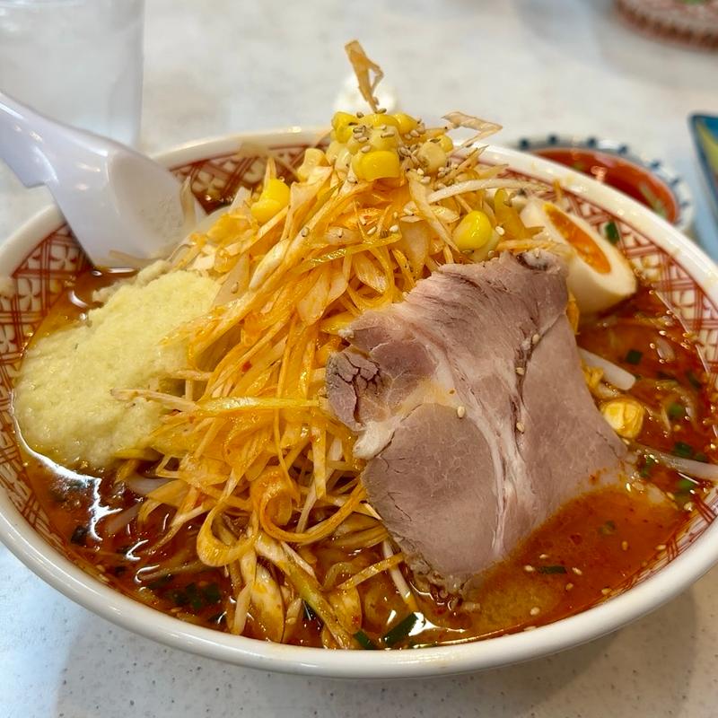 辛味噌にんにく(煮玉子、味付ネギ)(めん丸 曳舟店)