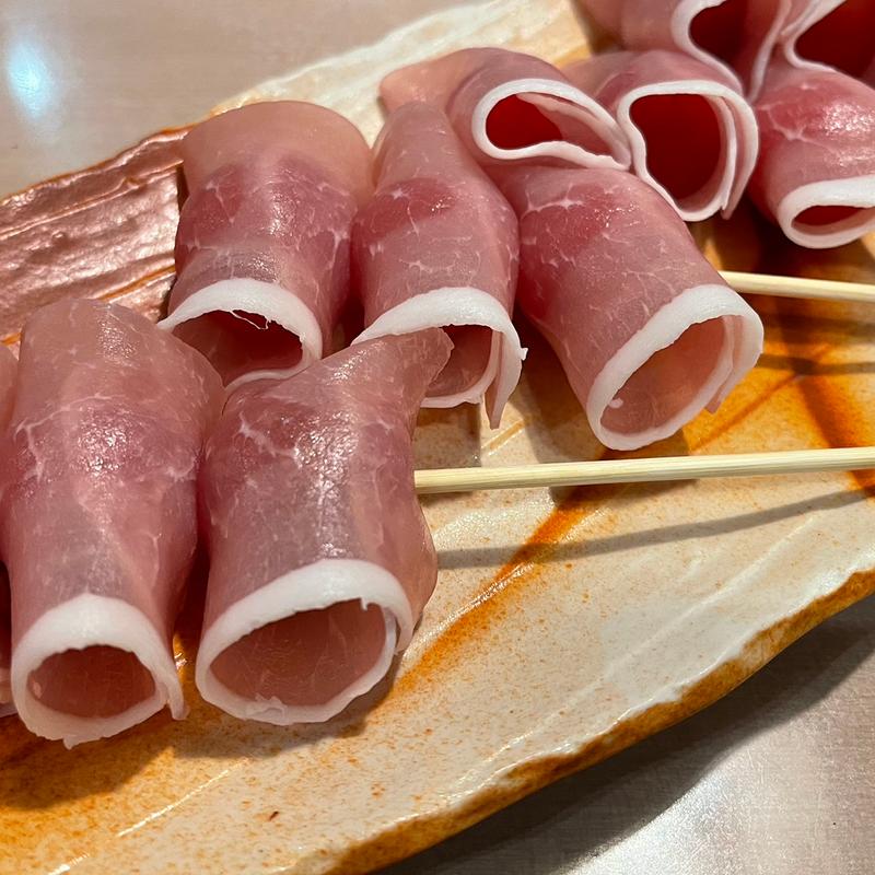 プチトマト生ハム串(もんじゃ 鉄板焼 えびすや)