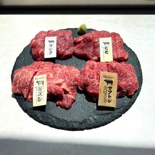 肉4点盛り(ドウラク コリーダ ランドマーク店)