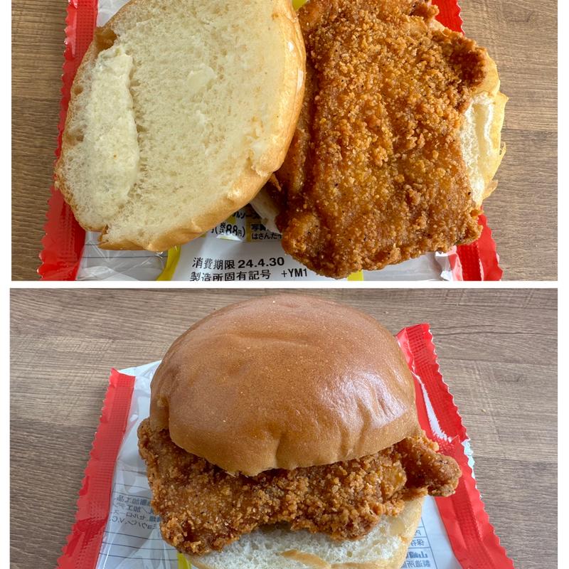 ファミチキ専用バンズ➕ファミチキ の合体(ファミリーマート 南万騎が原／Ｓ店)