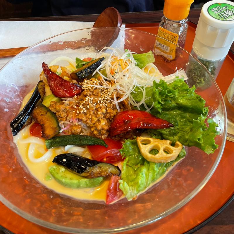 彩り野菜の冷やし坦々うどん(味の民芸 所沢小手指店 )