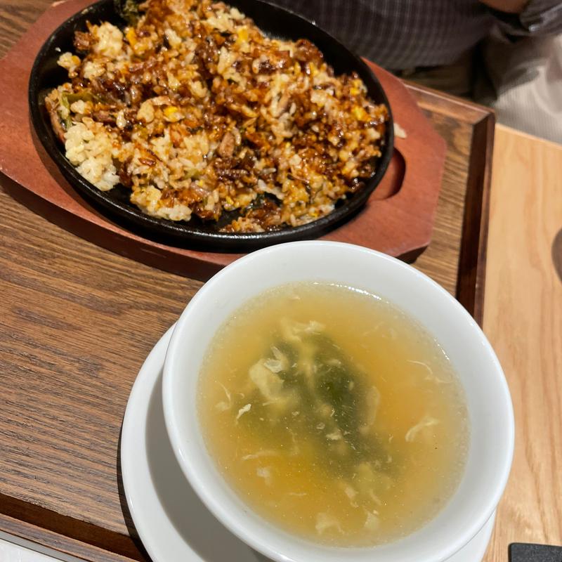 鉄板焼きチャーハンセット(台湾料理 REAL台北 パルコ店)