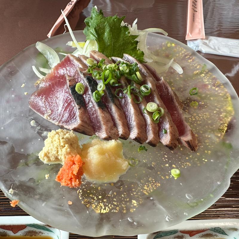 カツオのたたき(知覧桜見亭)