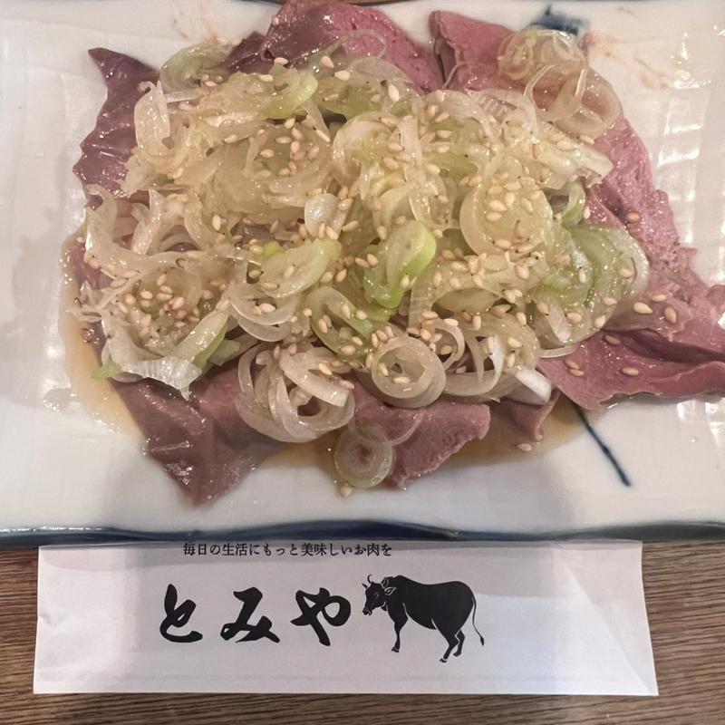 レバ刺し ねぎ塩和え(とみや本館)