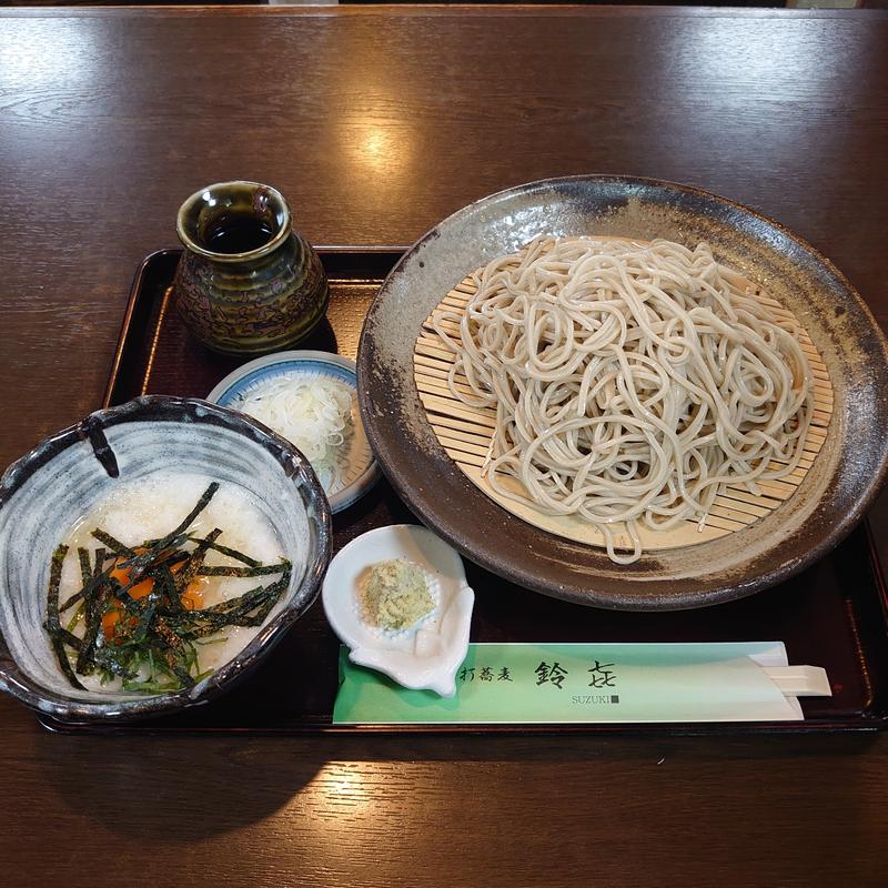 とろろせいろ＋十割変更＋大盛り(手打ちそば処 鈴㐂（旧大むら）)