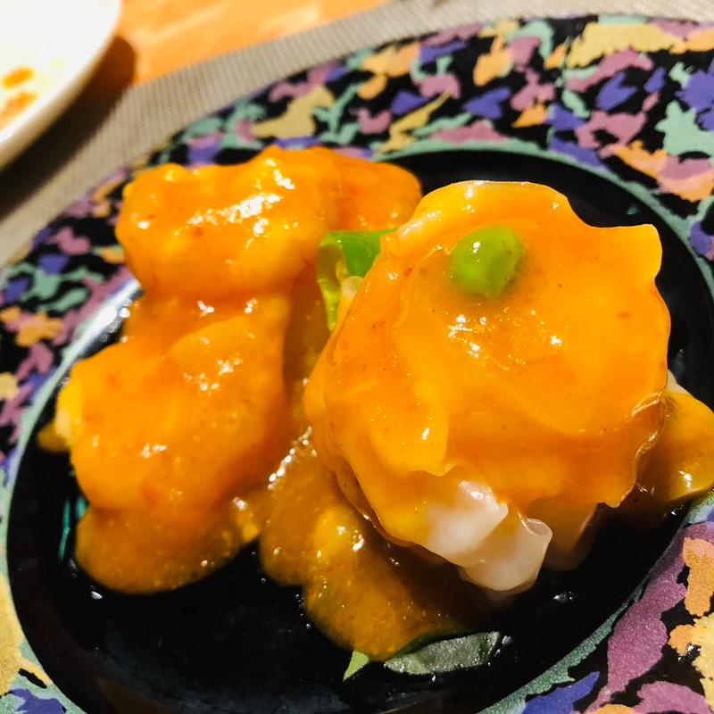 海老焼売のチリソース_ディナーコース(中国料理 杏仁香 （チュウゴクリョウリ アンニンシャン）)