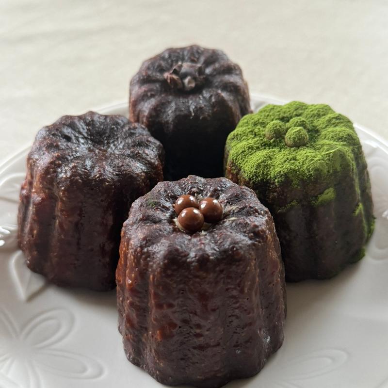 プレーン、抹茶、チョコ、ほうじ茶カヌレ(ブーランジェリーカヌレ)