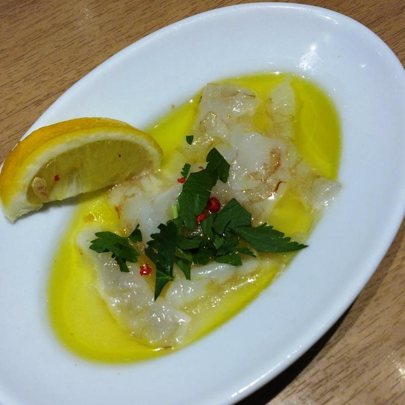 天然海老のカルパッチョ(ラパウザ アトレ川崎店)