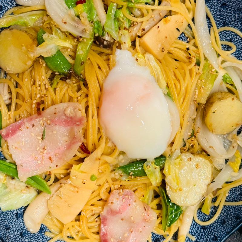 イベリコ豚と春野菜づくしのよくばりスパゲッティ(洋麺屋五右衛門 イオンモール幕張新都心店)