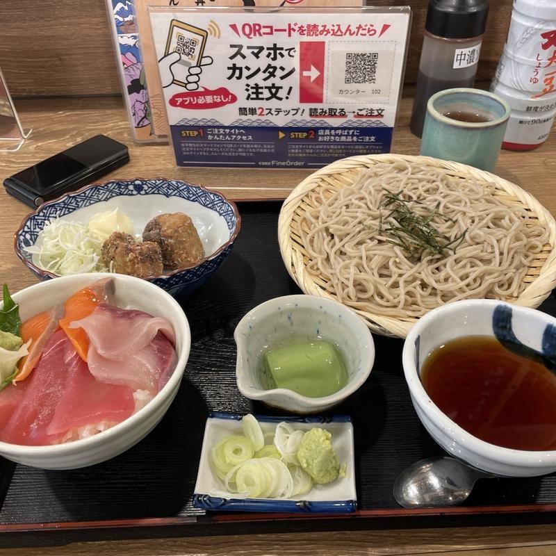 そばセット(磯丸水産 上野6丁目店)